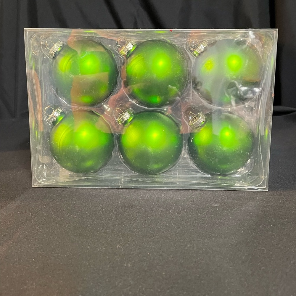 Roman Inc. Colorworks Festival Glass Ball Ornaments - Set of 6